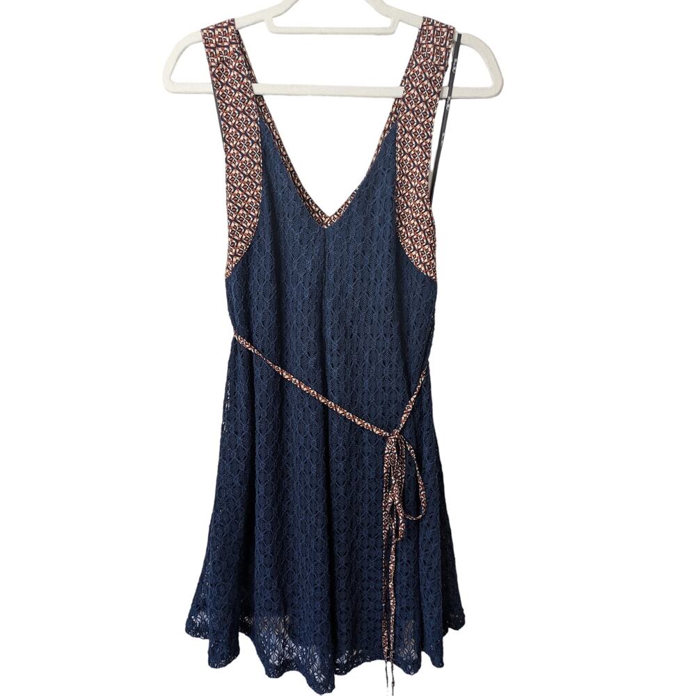 Miss Me Ladies Blue Mesh Summer Dress Medium